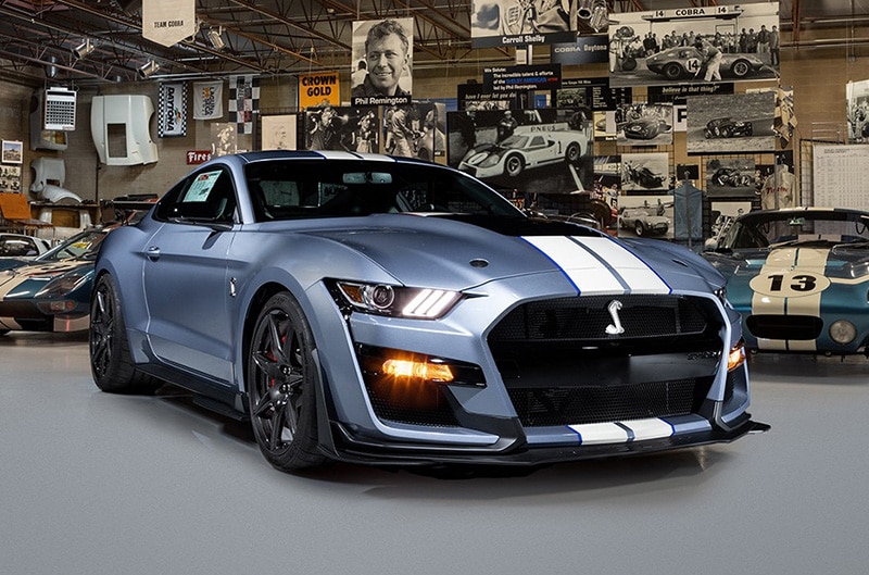 Silver GT500 in showroom