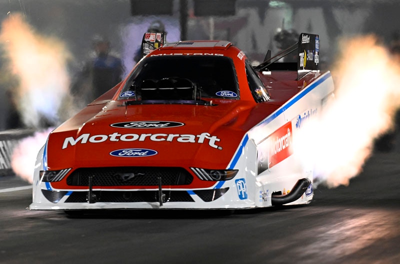 Bob Tasca III Funny Car Mustang on track