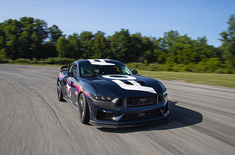 2024 Mustang Dark Horse R on Track at speed