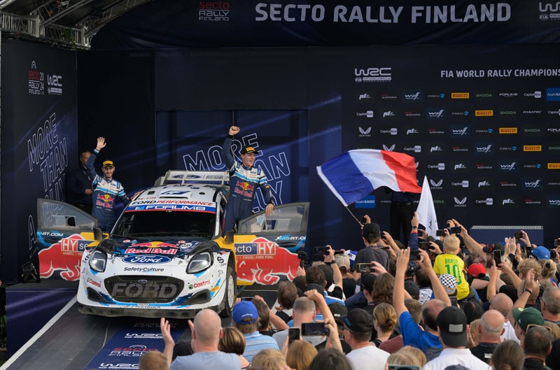 M-Sport Team on Podium with Puma Rally1
