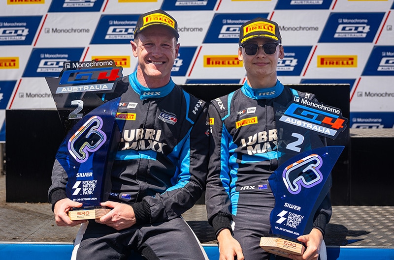 George Miedecke and Rylan Gray with second place trophies