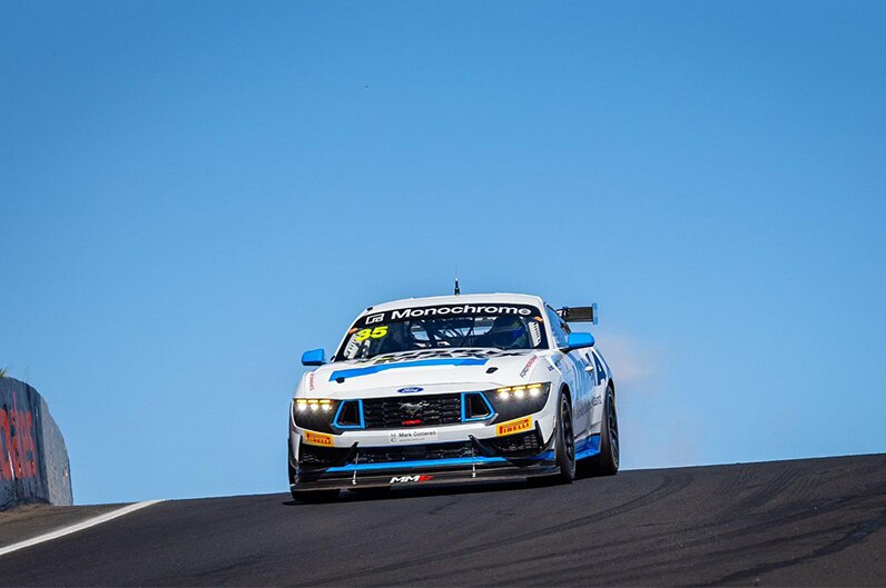 Mustang GT4 on track